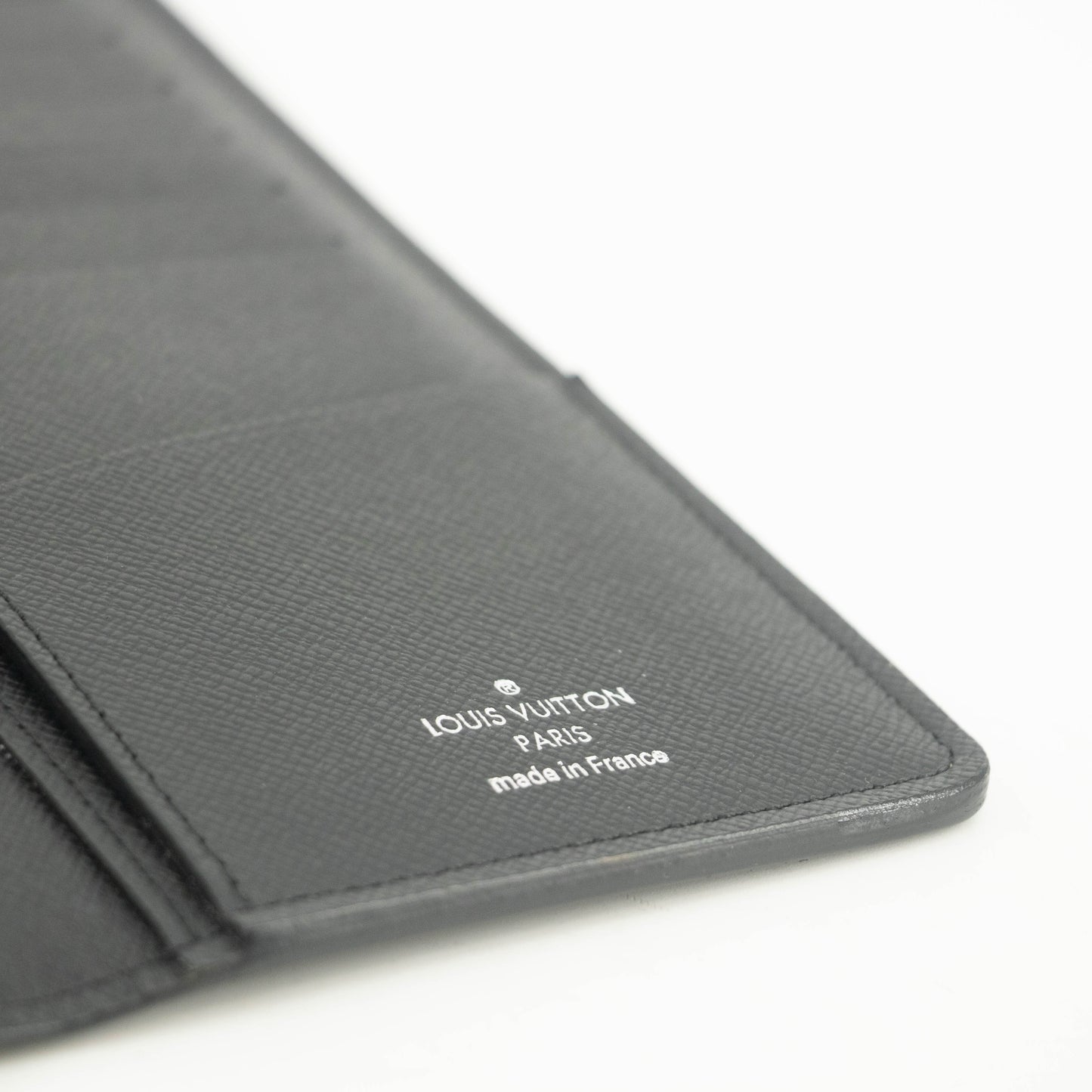 Louis Vuitton Taiga Leather Black Long Wallet #3906
