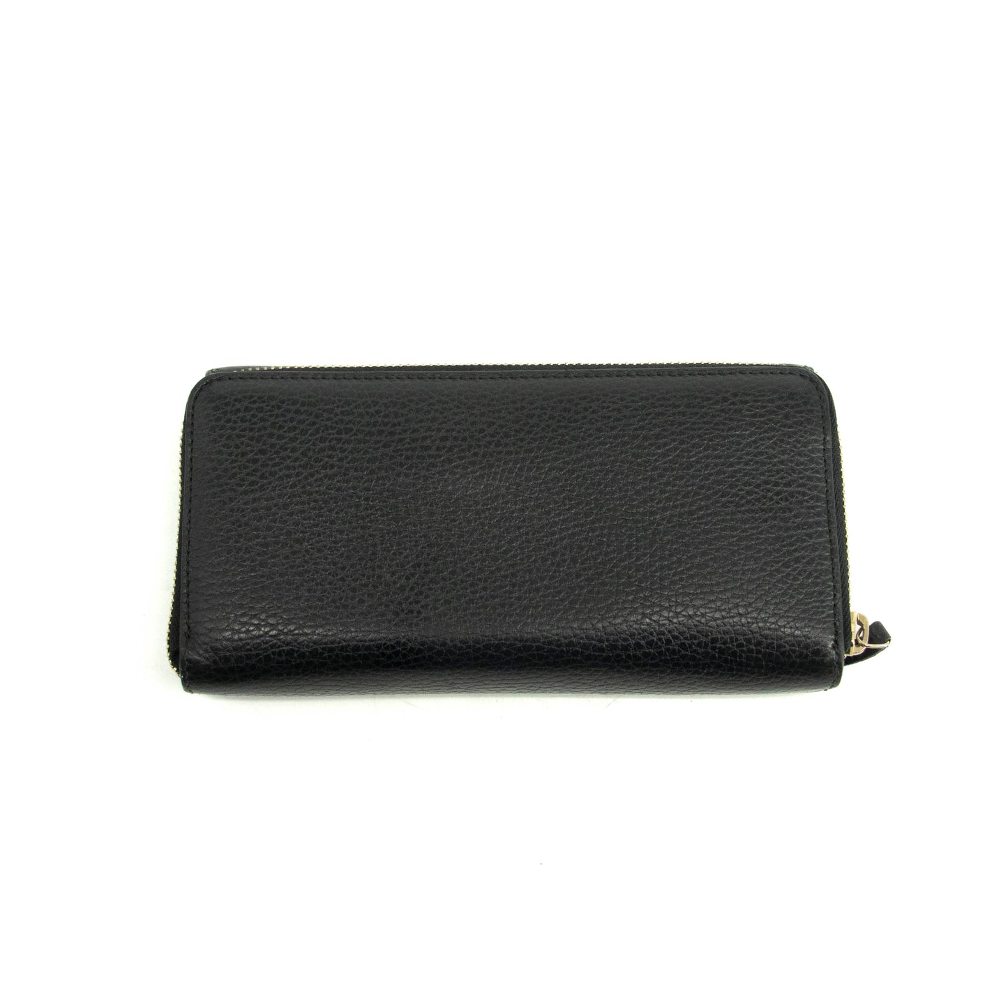 Gucci Interlocking G Black Zip Around Tri-fold Wallet #3917