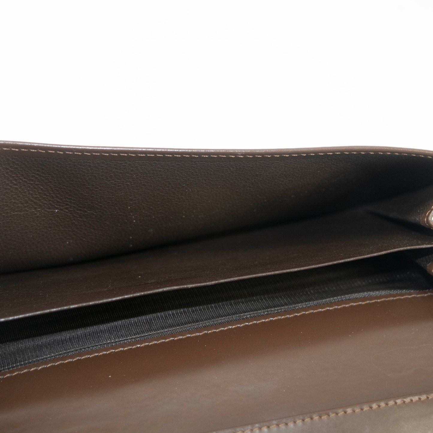 Gucci GG Logo Brown Canvas x Leather Long Wallet #3922