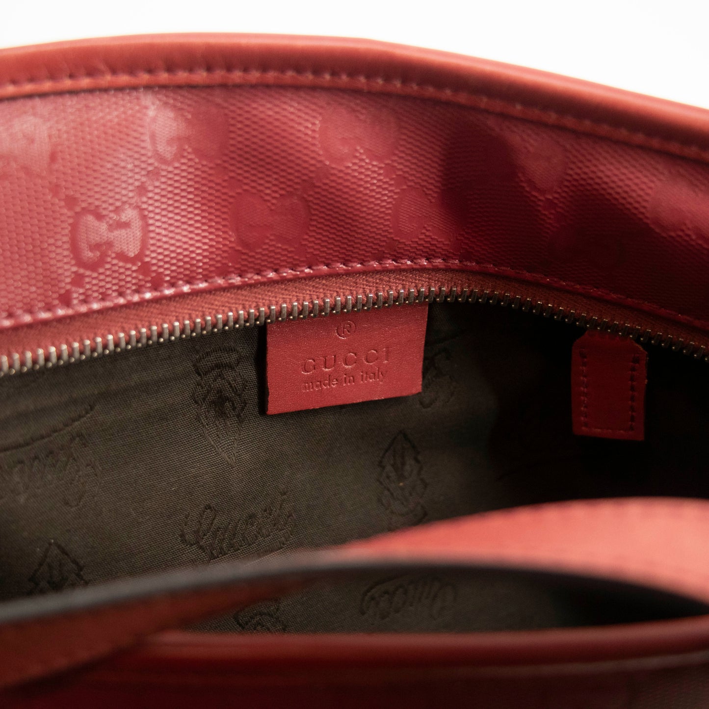 Gucci GG Imprime Joy Red PVC Shoulder Bag #3966