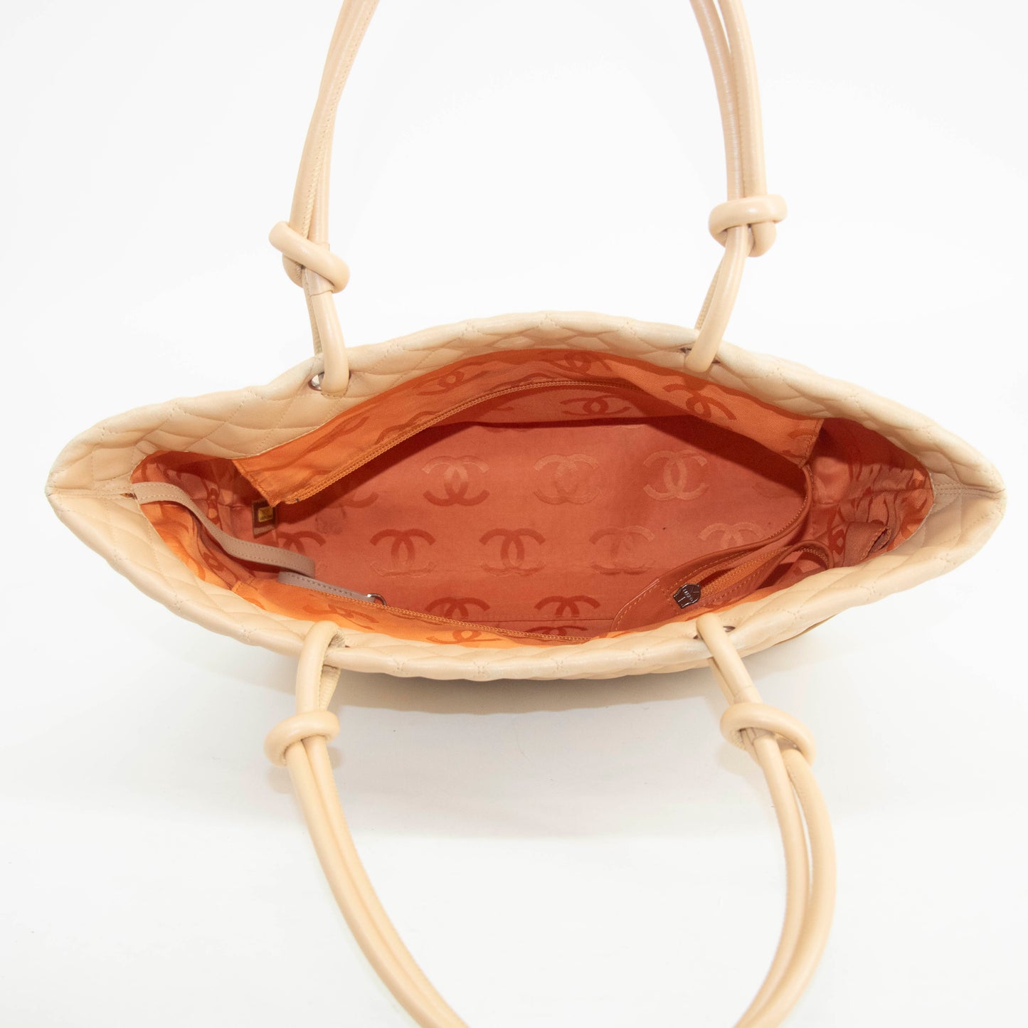 Chanel Beige Lambskin Quilted Cambon Ligne Shoulder Bag 10 Series #3970