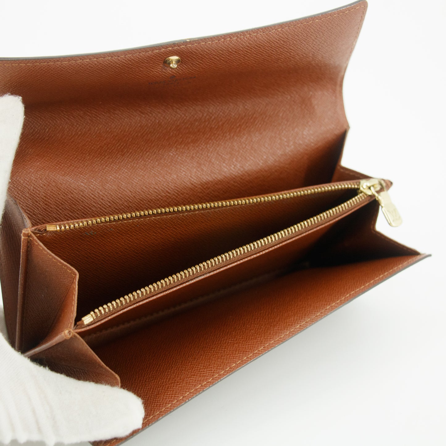 Lous Vuitton Monogram Canvas Sarah Long Wallet #5153