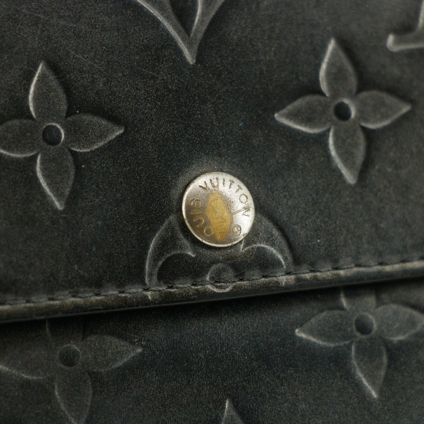 Louis Vuitton Grey Vernis Long Wallet #5166