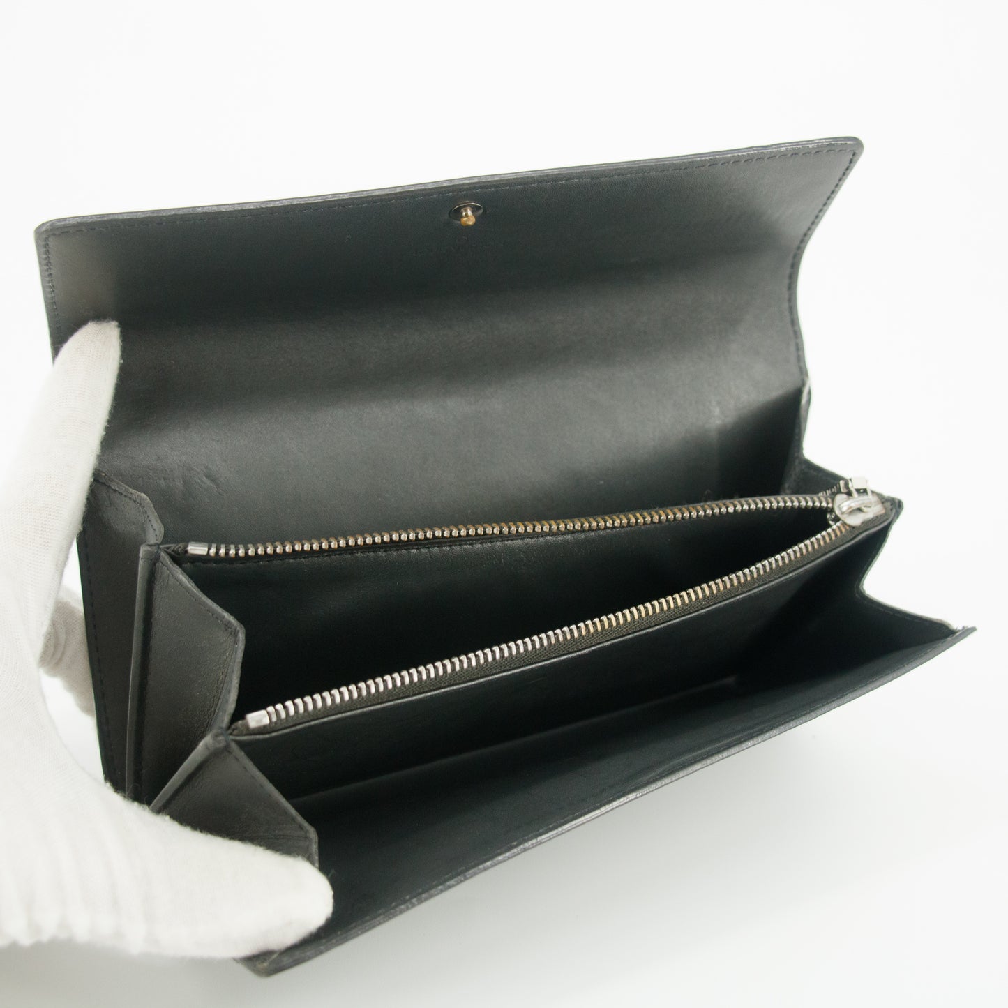 Louis Vuitton Grey Vernis Long Wallet #5166