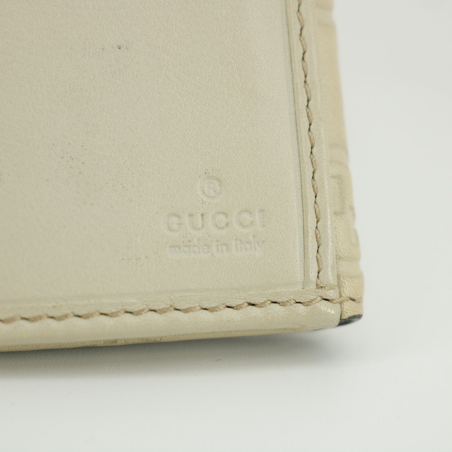Gucci Guccissima White Heart Continental Long Wallet #5172