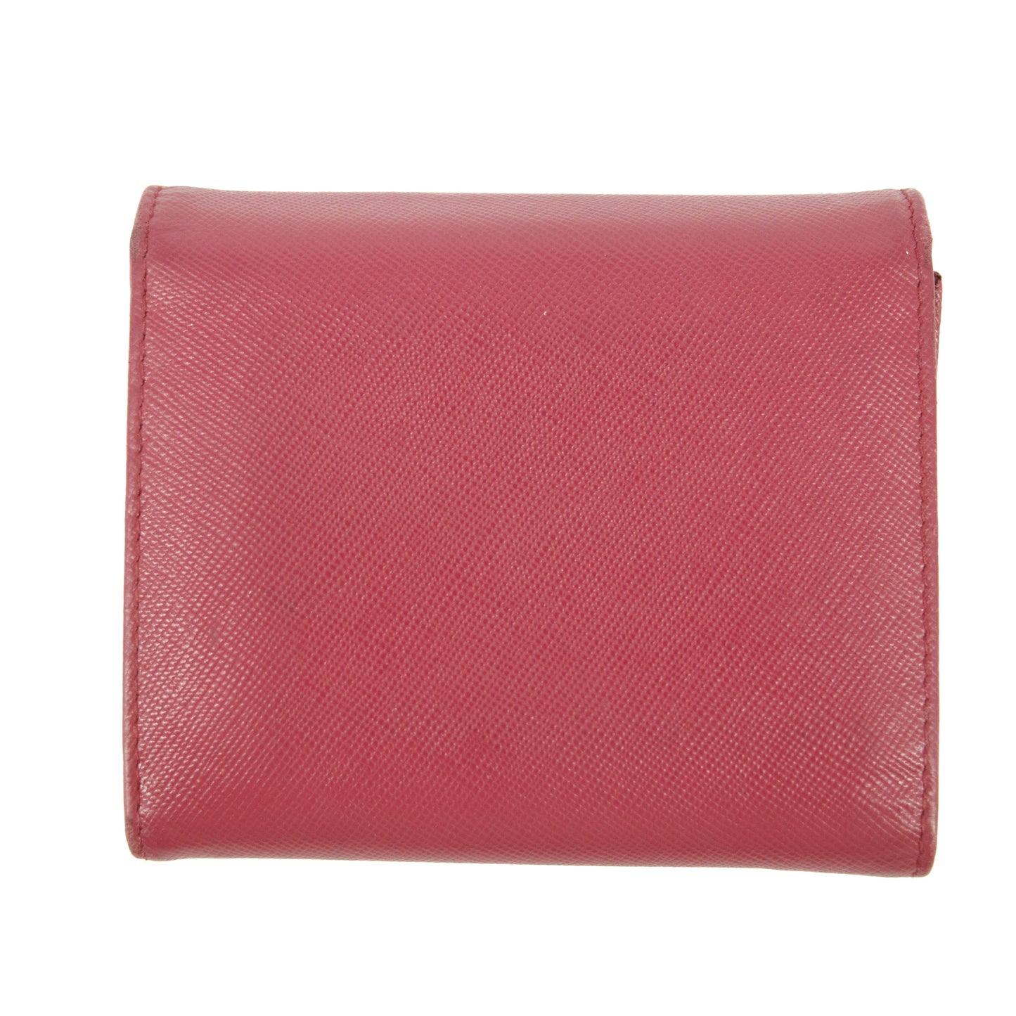Prada Saffiano Leather Pink Compact Wallet #5174