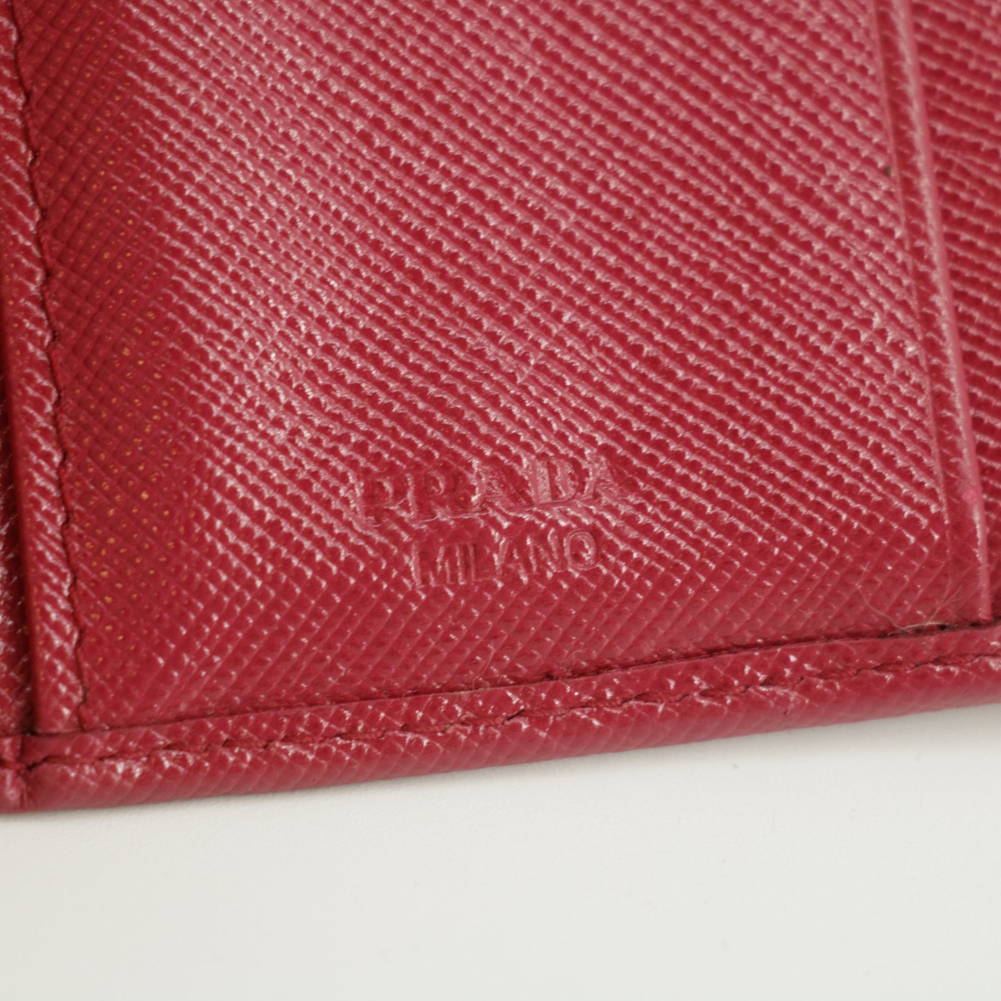 Prada Saffiano Leather Pink Compact Wallet #5174