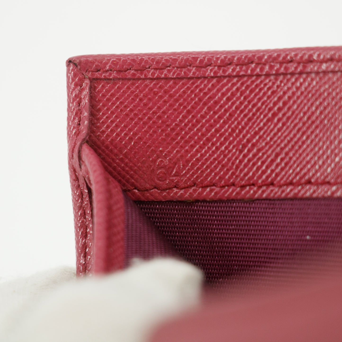 Prada Saffiano Leather Pink Compact Wallet #5174