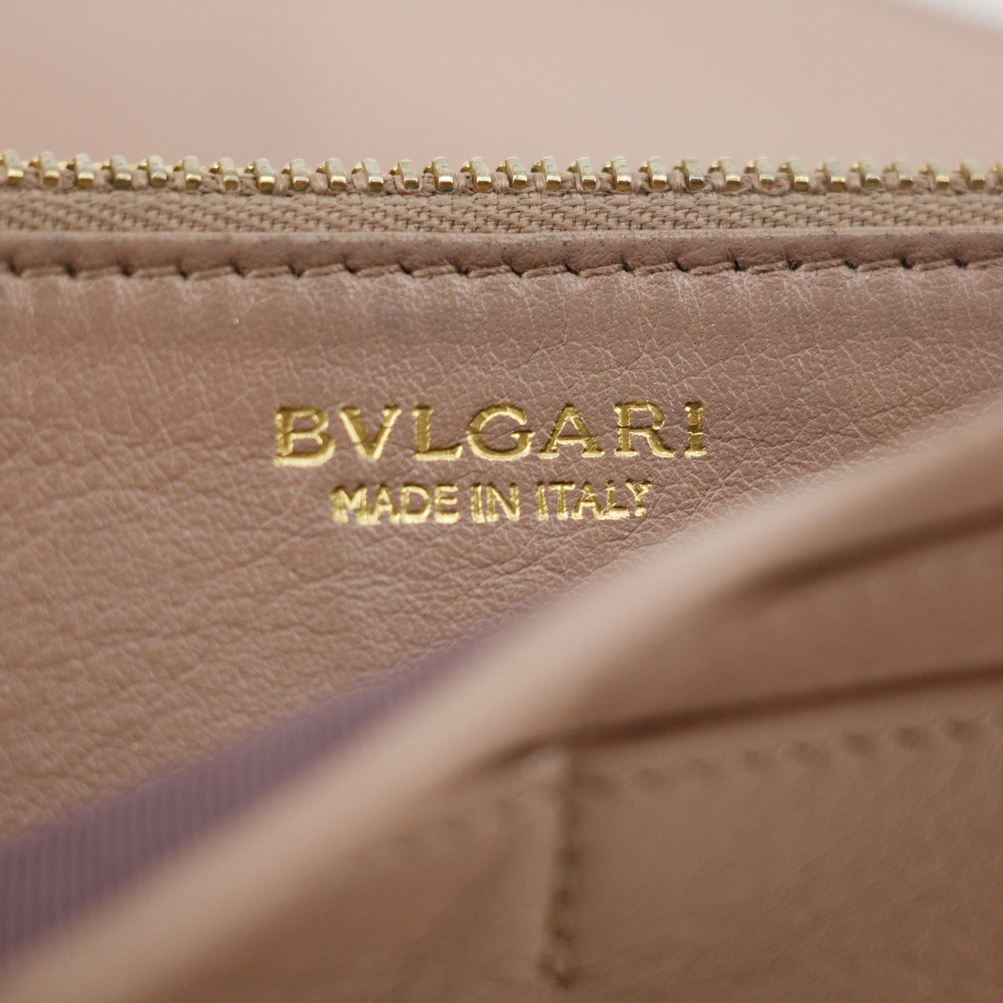 Bvlgari Pink Leather Bifold Long Wallet #5191