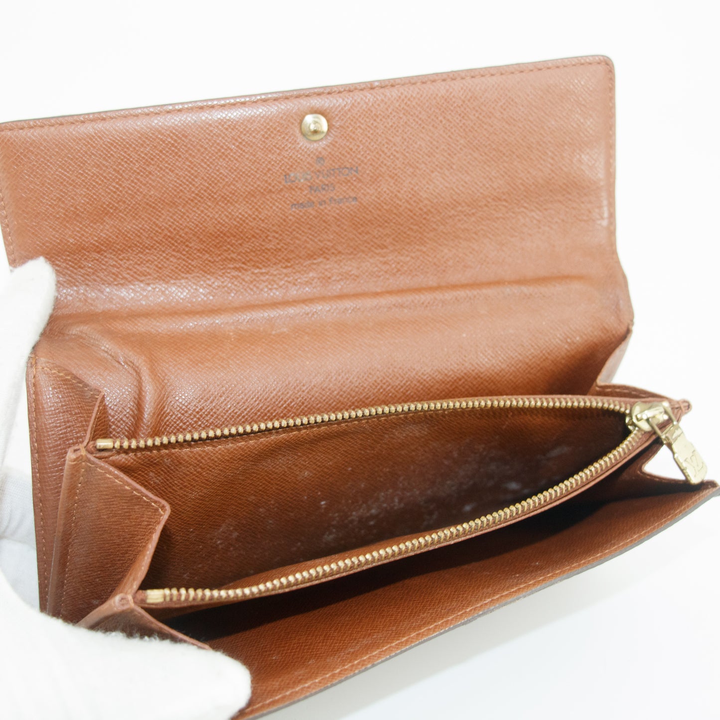 Louis Vuitton Monogram Canvas Brown Sarah Wallet #5365