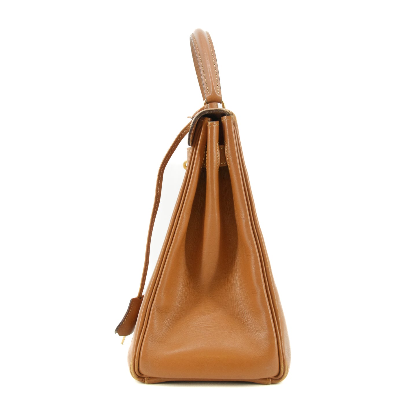 Hermes Kelly 32 Boxcalf Brown Handbag Year 1986 #5775
