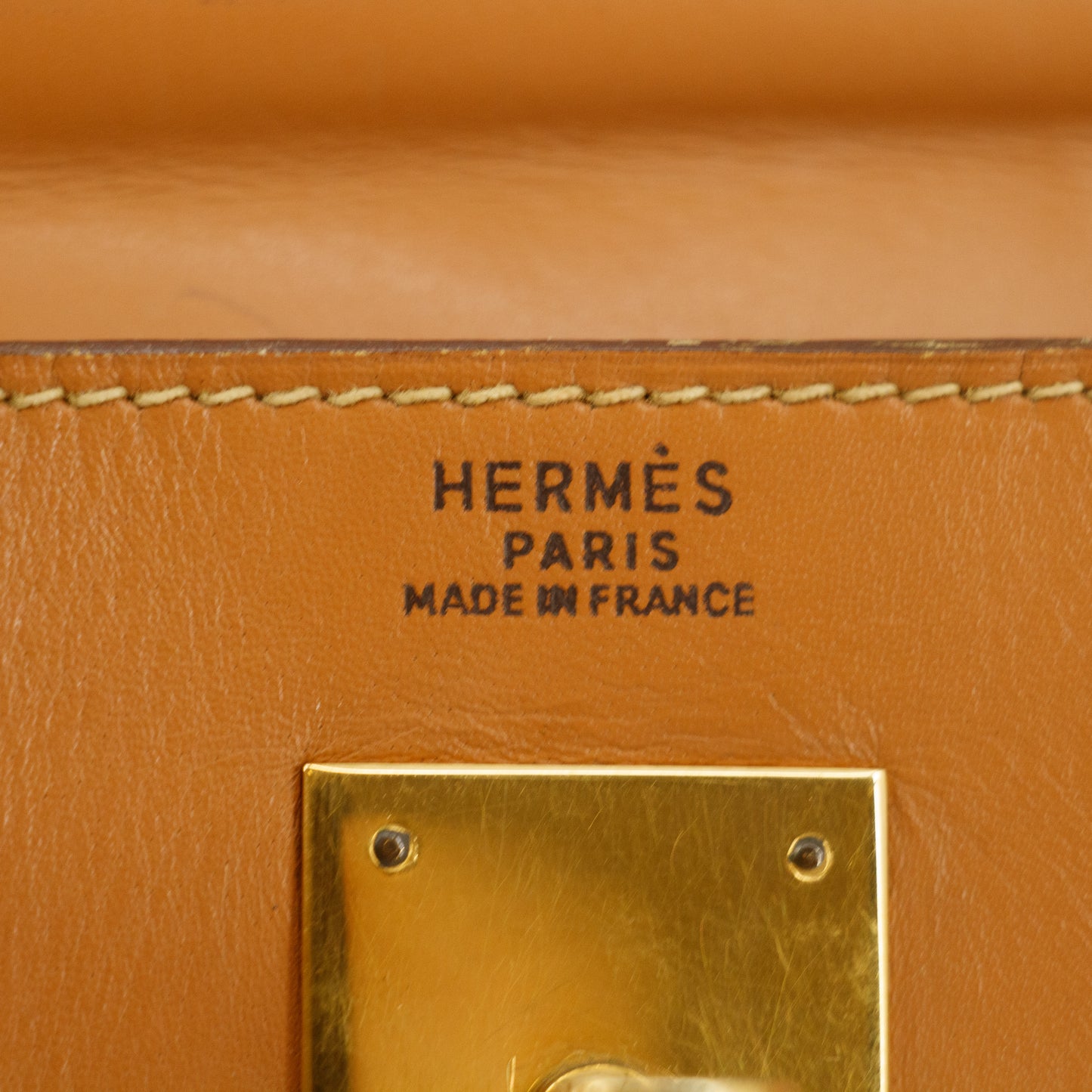 Hermes Kelly 32 Boxcalf Brown Handbag Year 1986 #5775
