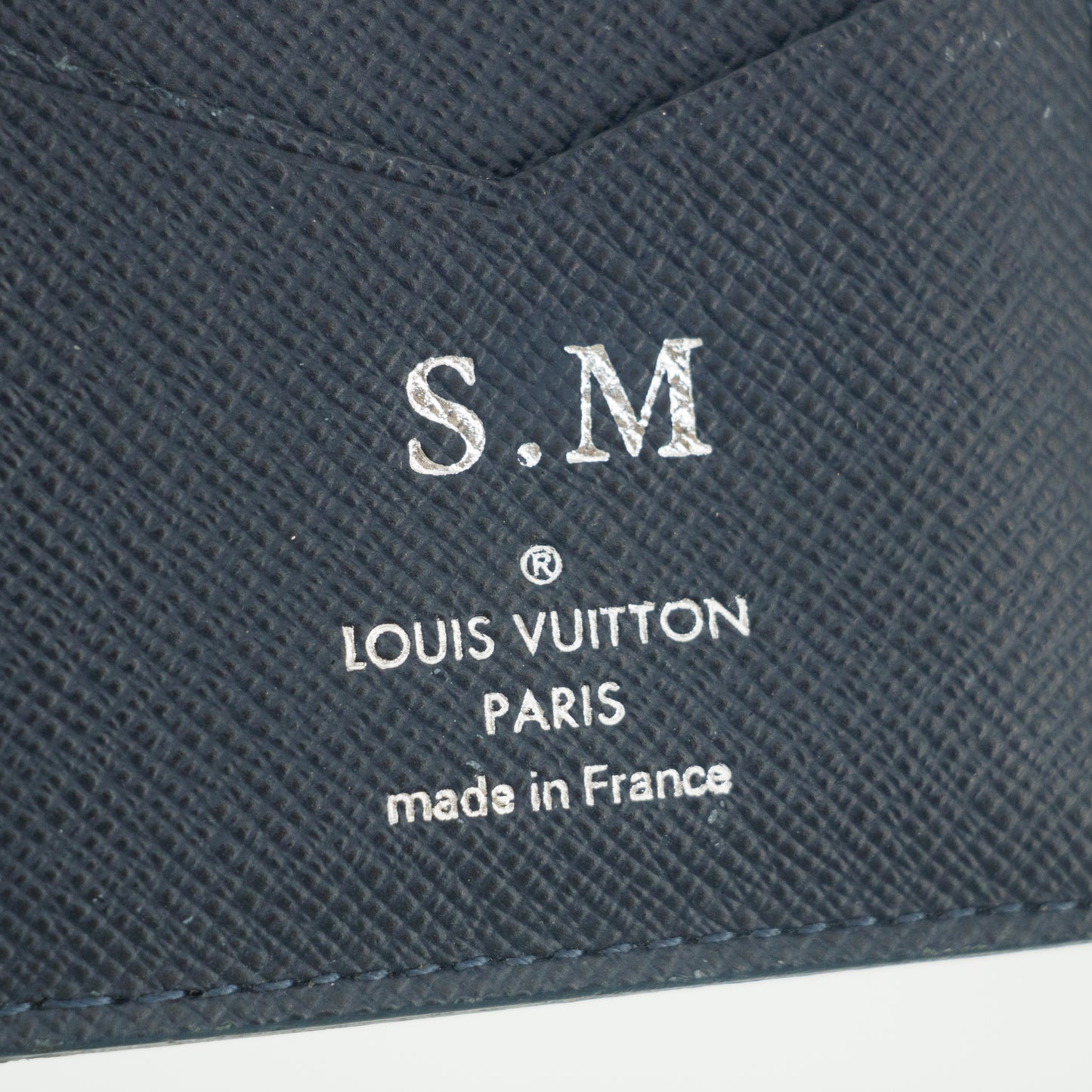 Louis Vuitton Navy Leather Cardholder Wallet (S.M) #5791