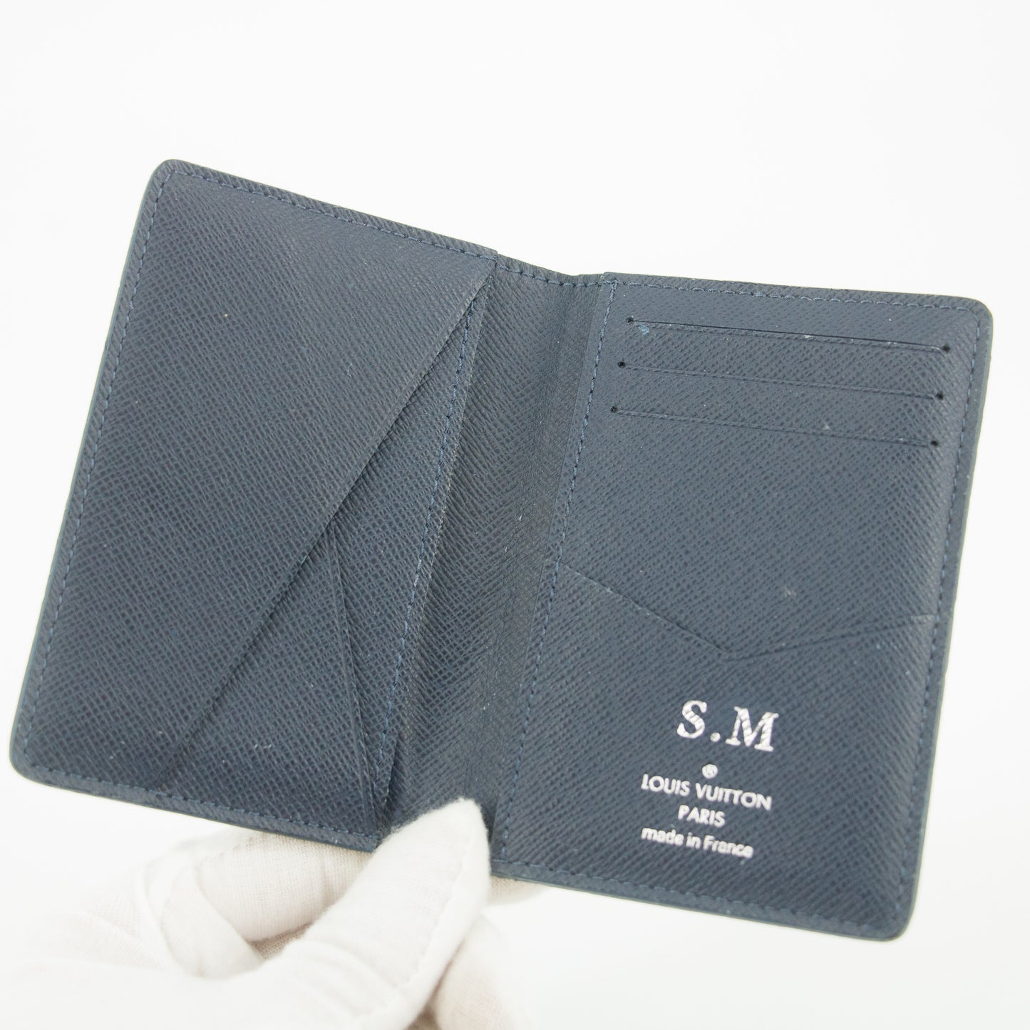 Louis Vuitton Navy Leather Cardholder Wallet (S.M) #5791