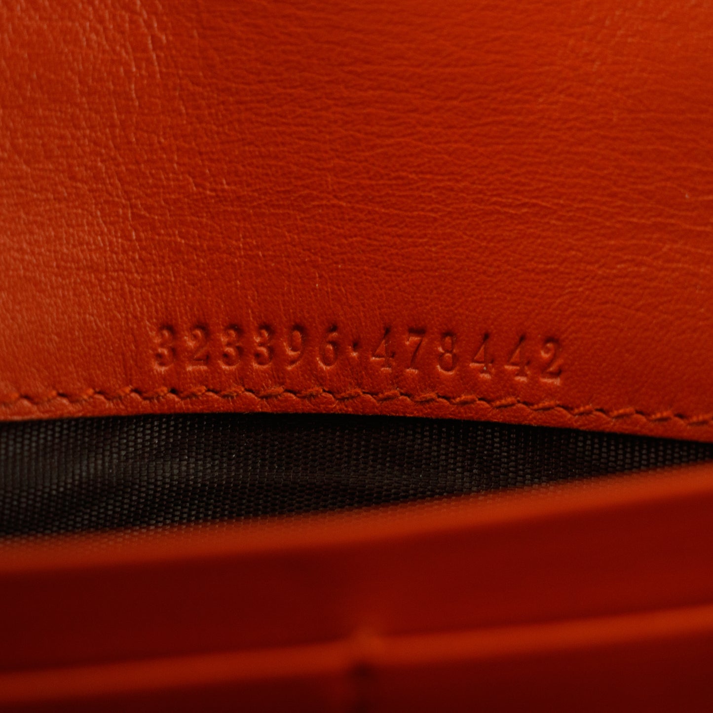 Gucci Orange Micro Guccisima Interlocking G Leather Long Wallet #7699