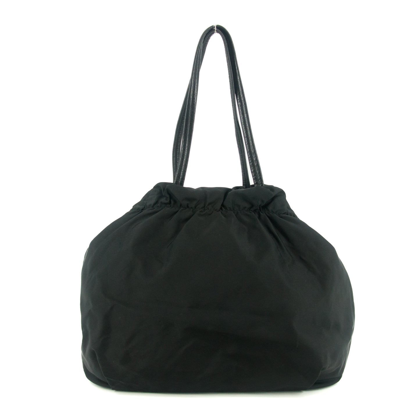 Prada Black Tessuto Nylon x Leather Shoulder Bag #7704