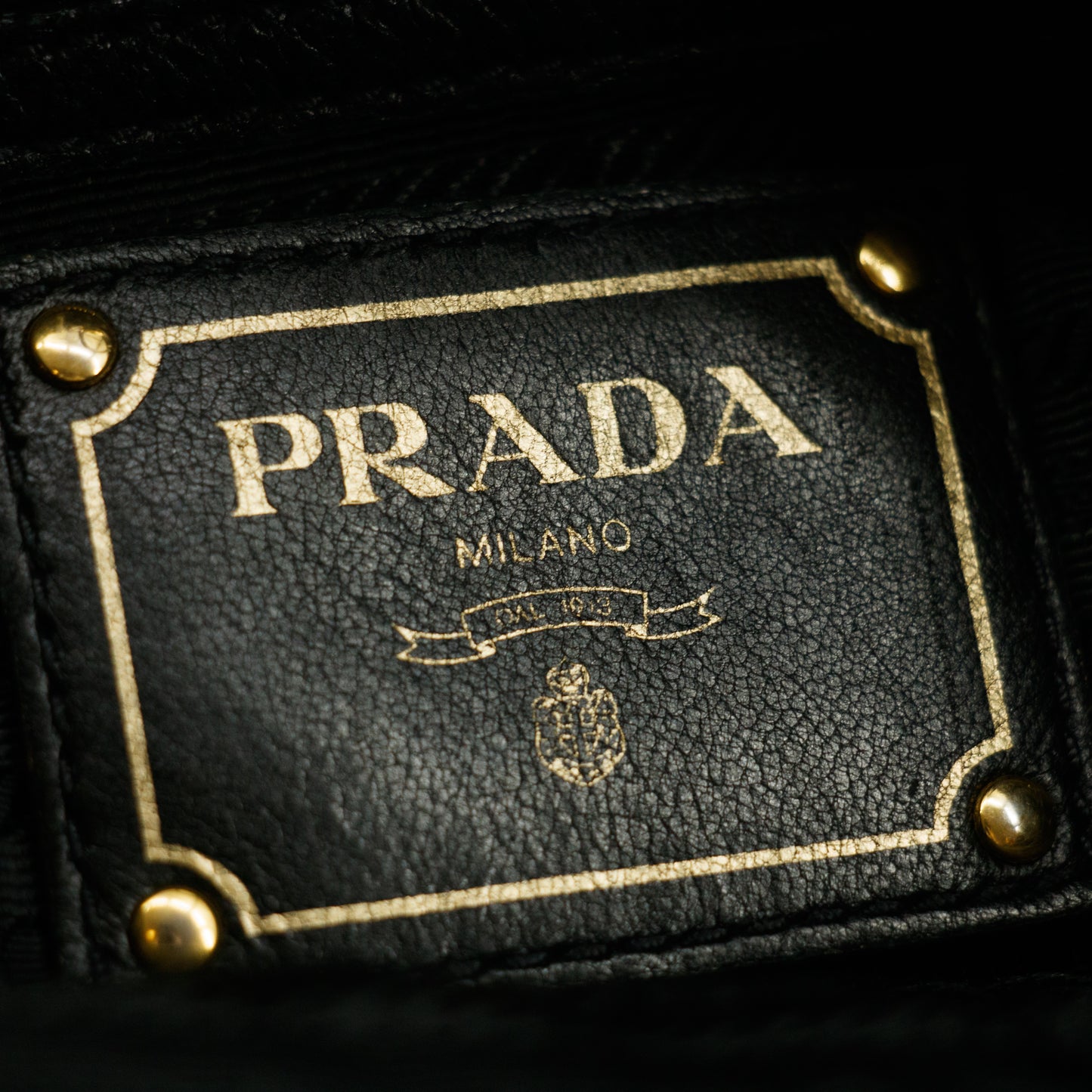 Prada Black Tessuto Nylon x Leather Shoulder Bag #7704