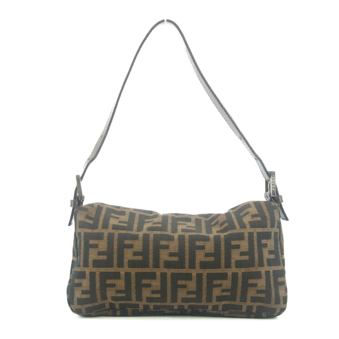 Fendi Brown Baguette Zucca Canvas Shoulder Bag #9217