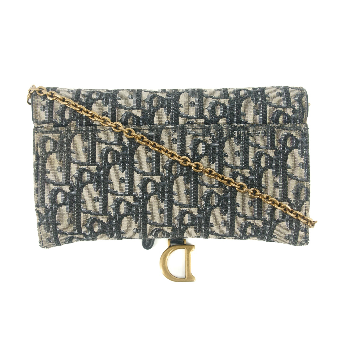 Christian Dior Saddle Navy Fabric 43-MA-0250 Shoulder Bag #9232