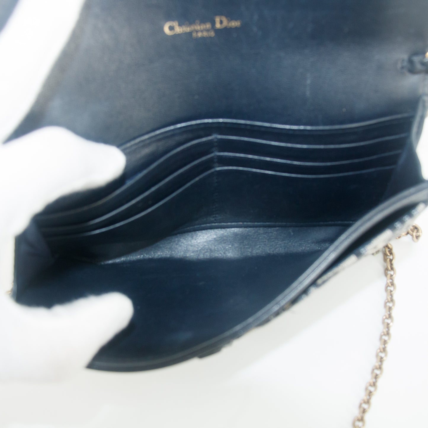 Christian Dior Saddle Navy Fabric 43-MA-0250 Shoulder Bag #9232