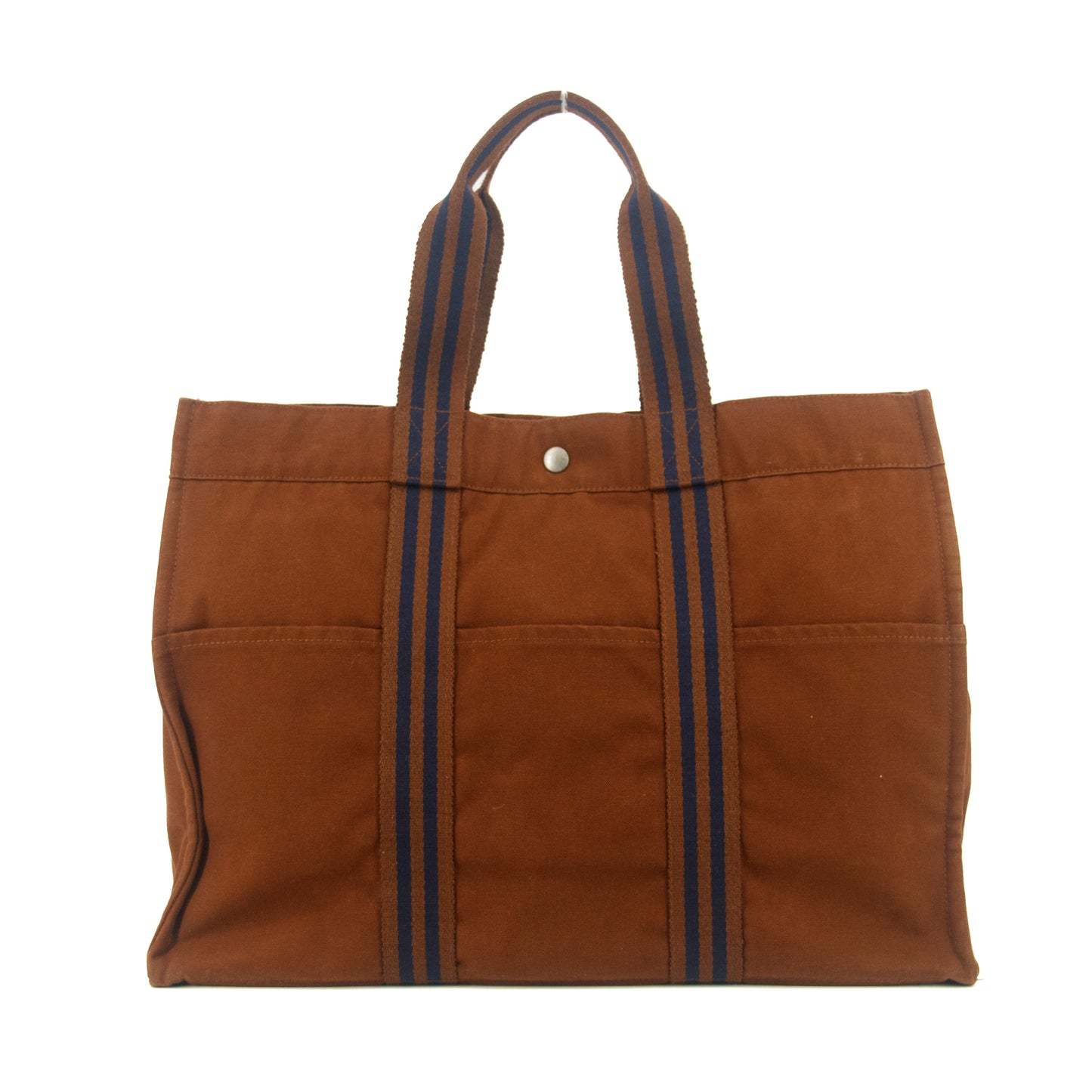 Hermes Burnt Orange Canvas Airline GM Tote Bag #9350