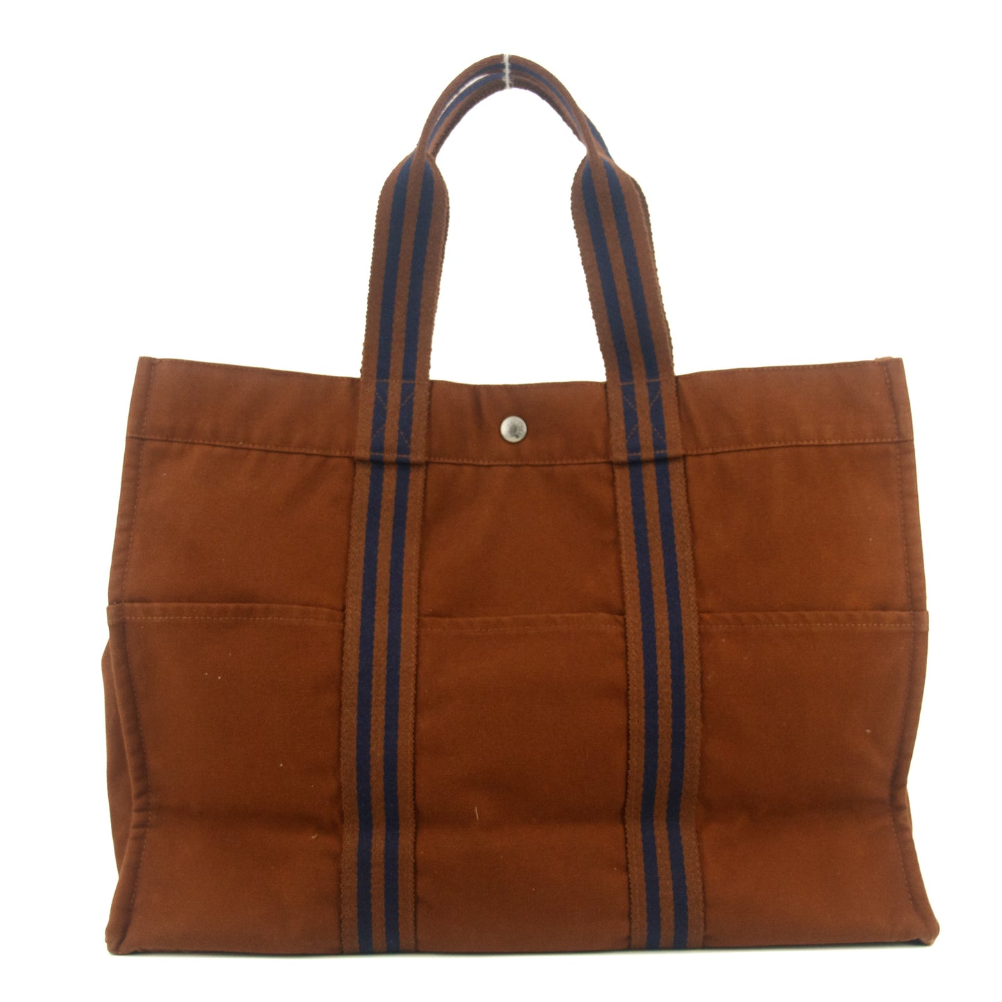 Hermes Burnt Orange Canvas Airline GM Tote Bag #9350