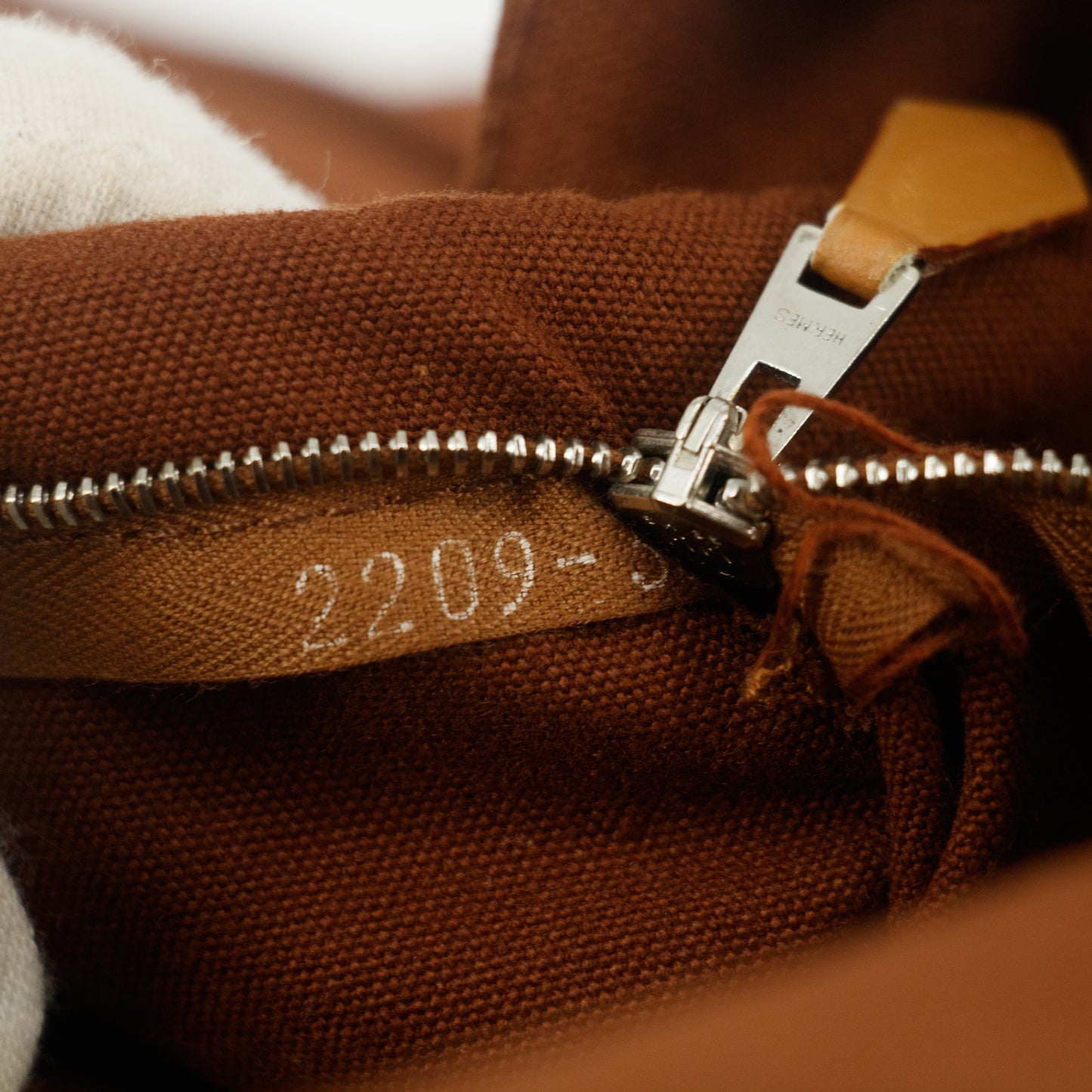 Hermes Burnt Orange Canvas Airline GM Tote Bag #9350