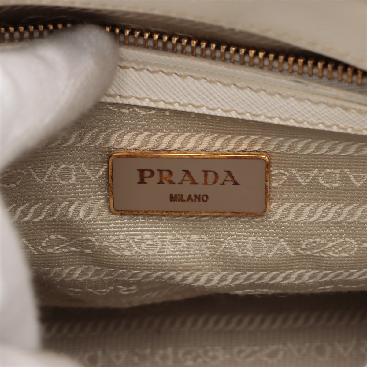 Prada Saffiano Lux Small White Galleria Double Zip Tote Bag #1928