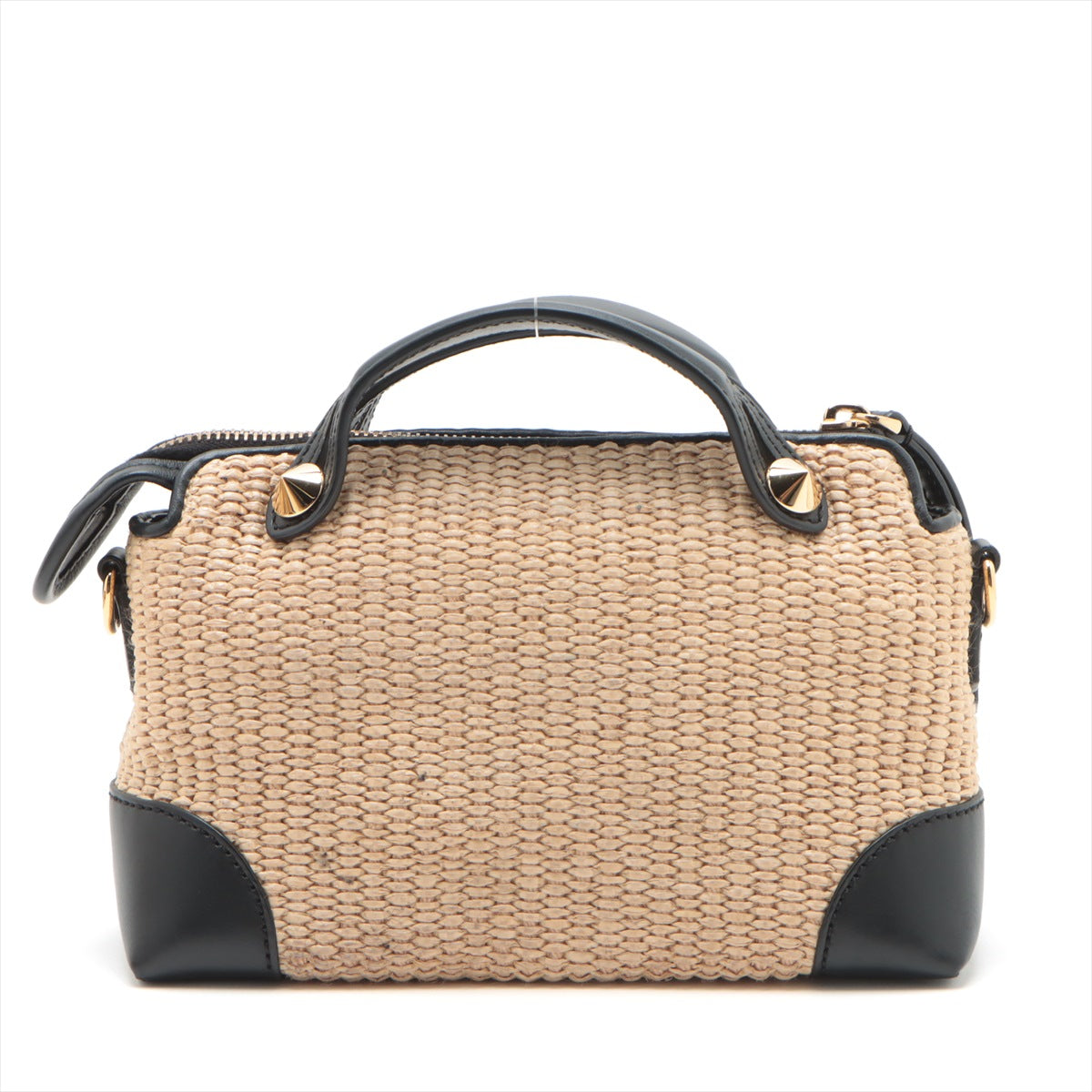 Fendi By The Way Mini Raffia Straw 2 Way Shoulder Bag #2357