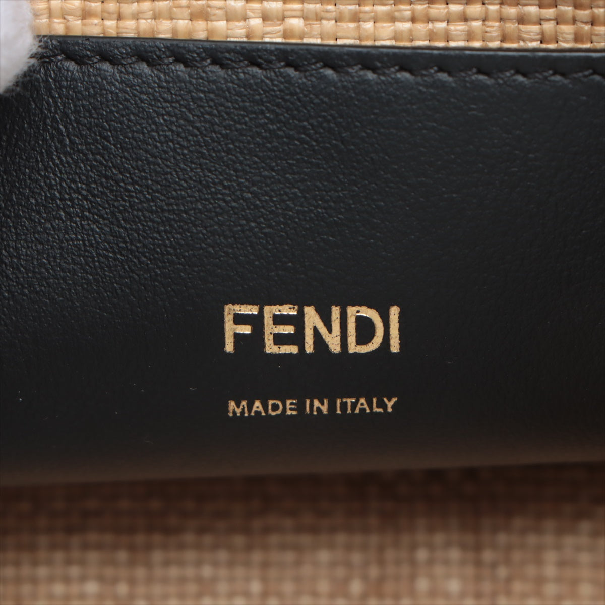 Fendi By The Way Mini Raffia Straw 2 Way Shoulder Bag #2357