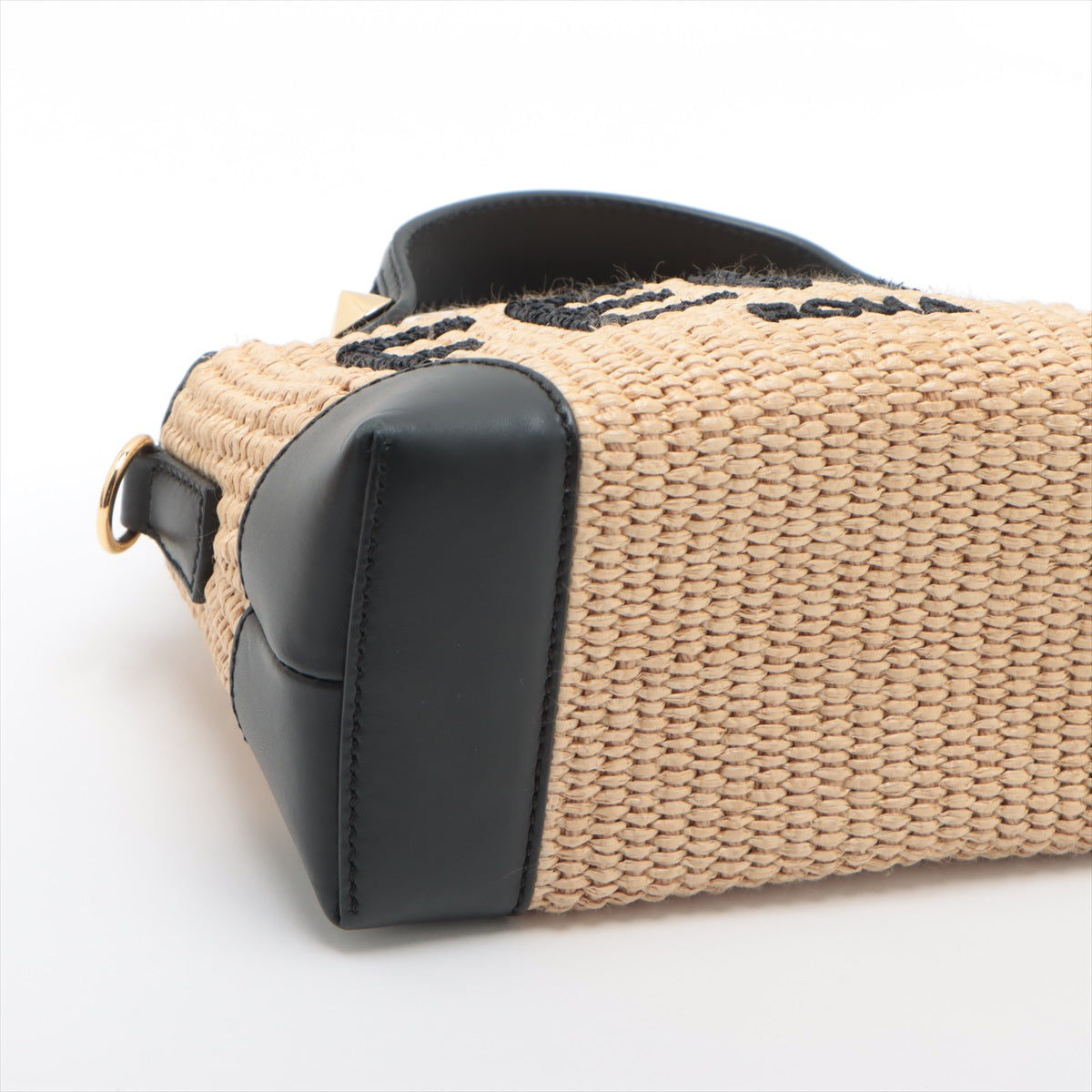 Fendi By The Way Mini Raffia Straw 2 Way Shoulder Bag #2357