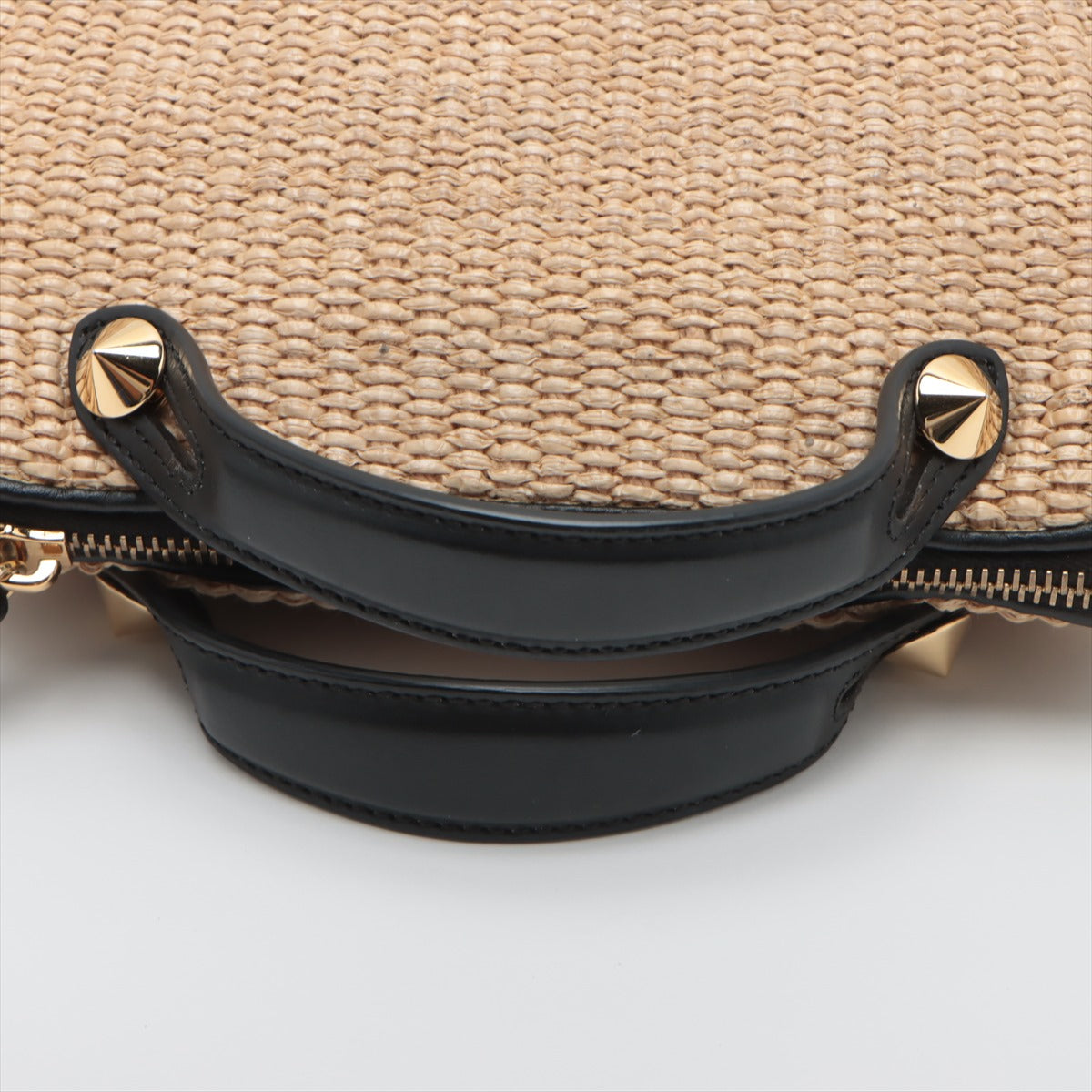 Fendi By The Way Mini Raffia Straw 2 Way Shoulder Bag #2357