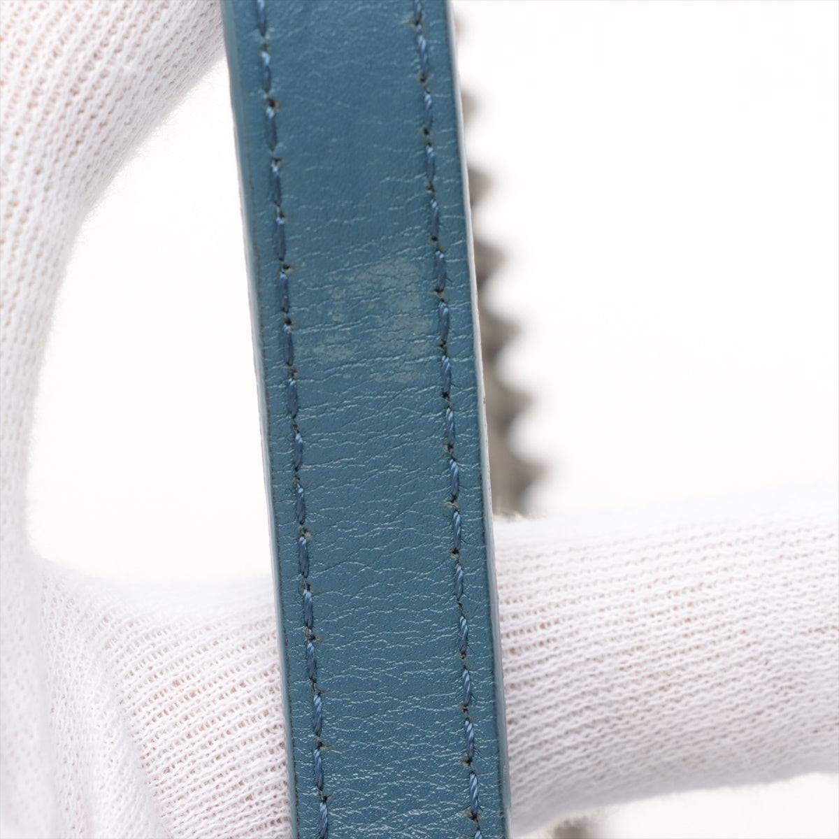 Chanel Wild Stitch Calfskin Chain Shoulder Bag Blue Gunmetal Fittings 16846981 #2428