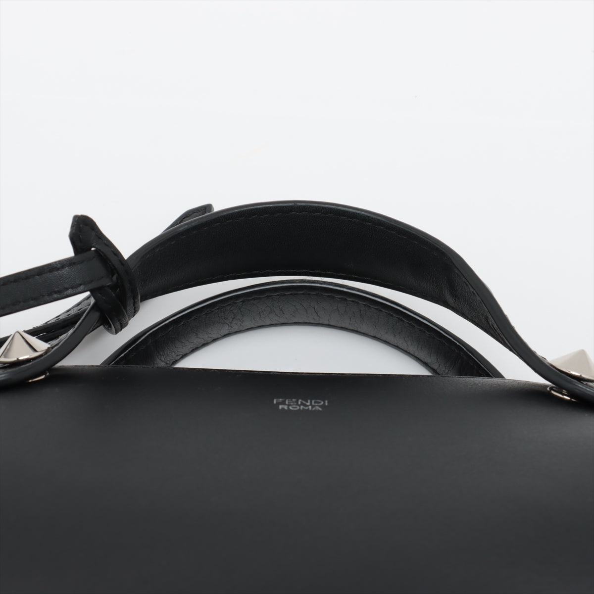 Fendi By The Way Mini Leather 2 Way Handbag Black 8BL124 #2478