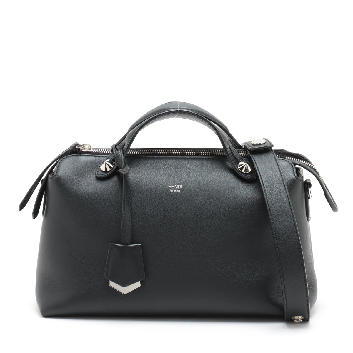 Fendi By The Way Mini Leather 2 Way Handbag Black 8BL124 #2478