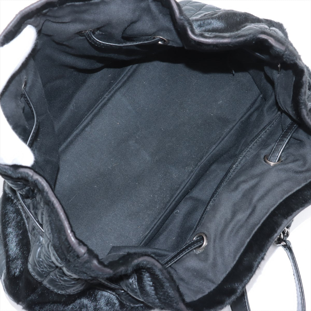 Chanel Matelasse Leather & Cowhide Chain Shoulder Bag Black Silver Metal Fittings 10754134-#2483