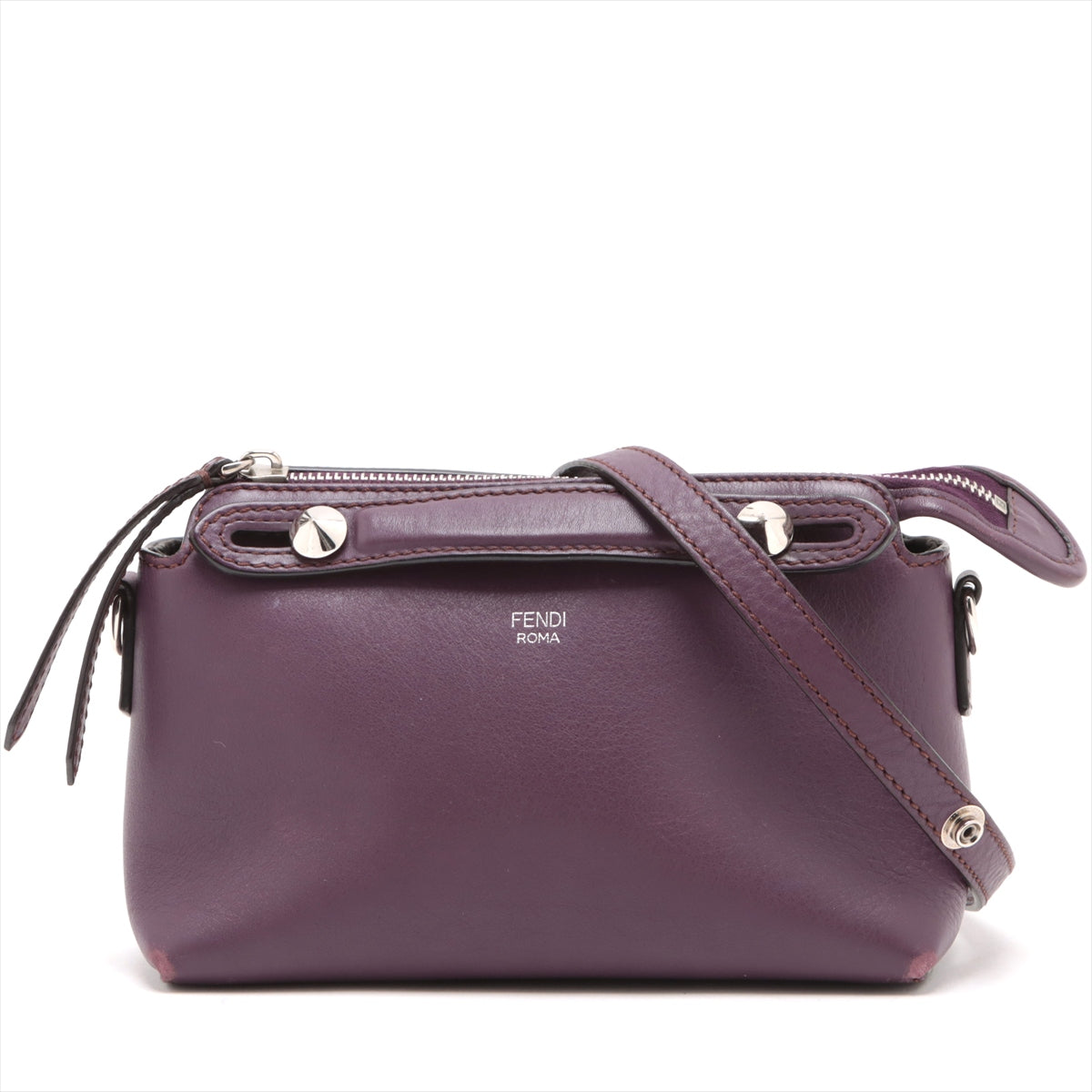 Fendi By The Way Mini Leather Small 2 Way Shoulder Bag Purple #2885