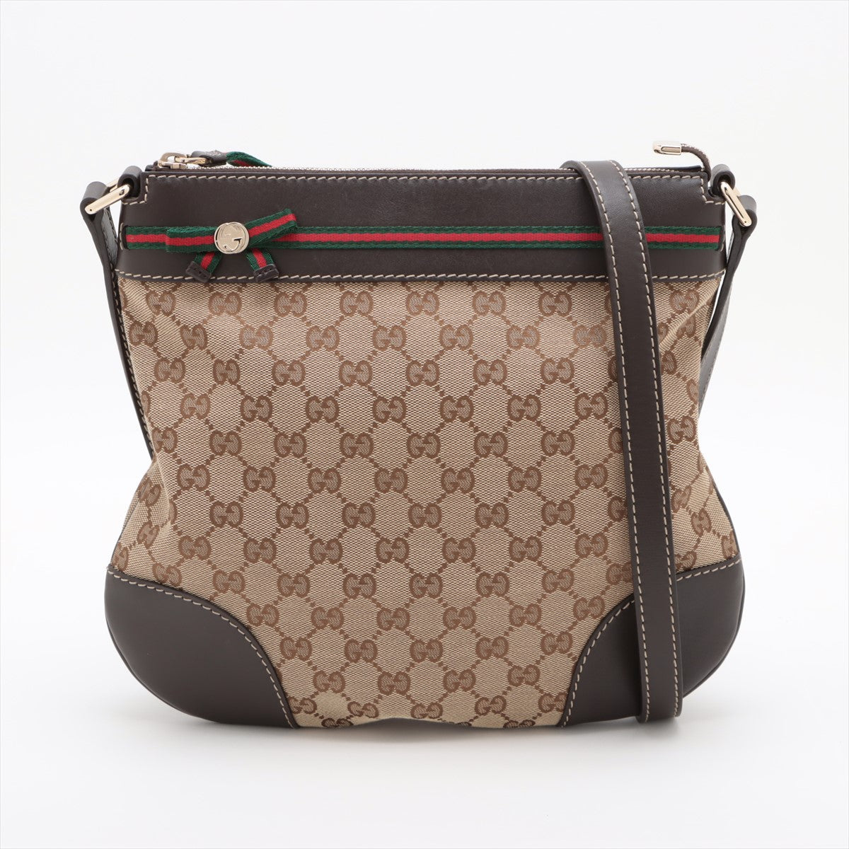 Gucci GG Canvas Canvas & Leather Shoulder bag Brown #2161