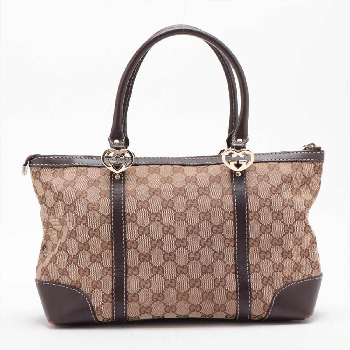 Gucci GG Canvas Canvas & Leather Shoulder bag Beige #2212