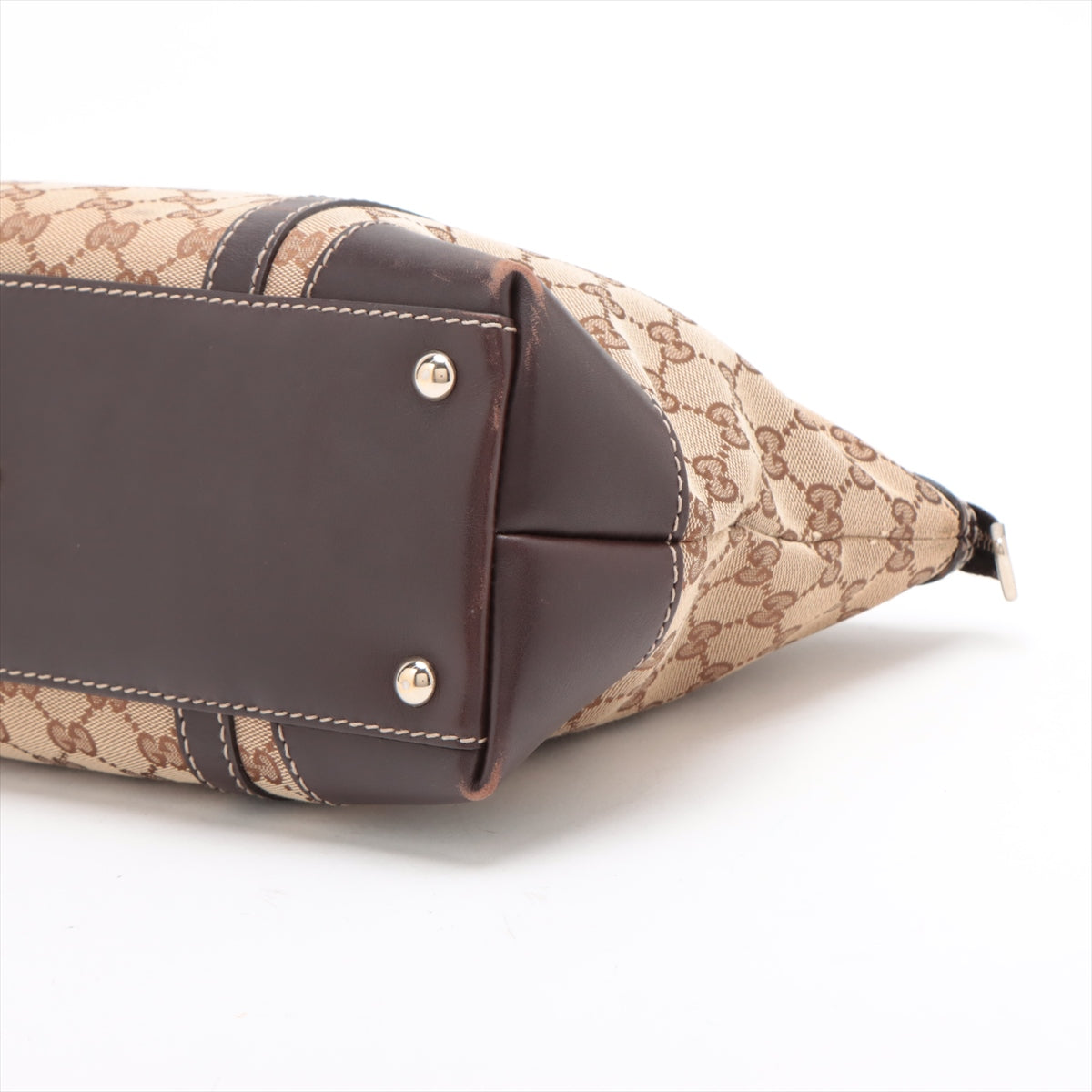 Gucci GG Canvas Canvas & Leather Shoulder bag Beige #2212