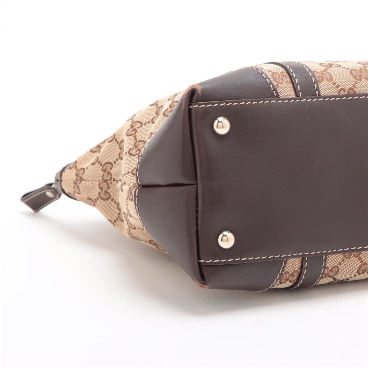 Gucci GG Canvas Canvas & Leather Shoulder bag Beige #2212