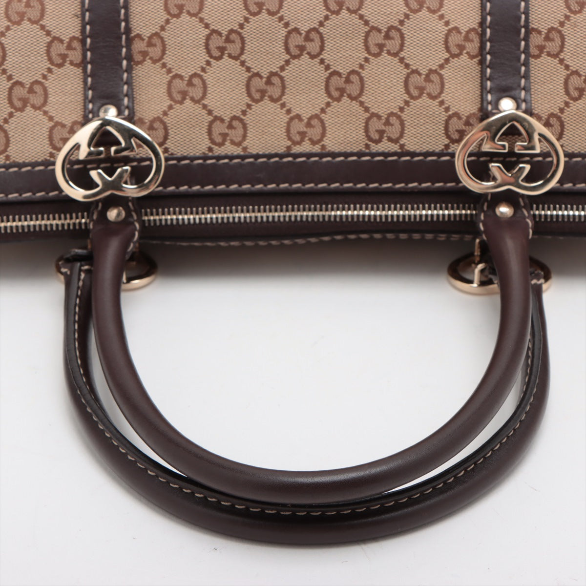 Gucci GG Canvas Canvas & Leather Shoulder bag Beige #2212