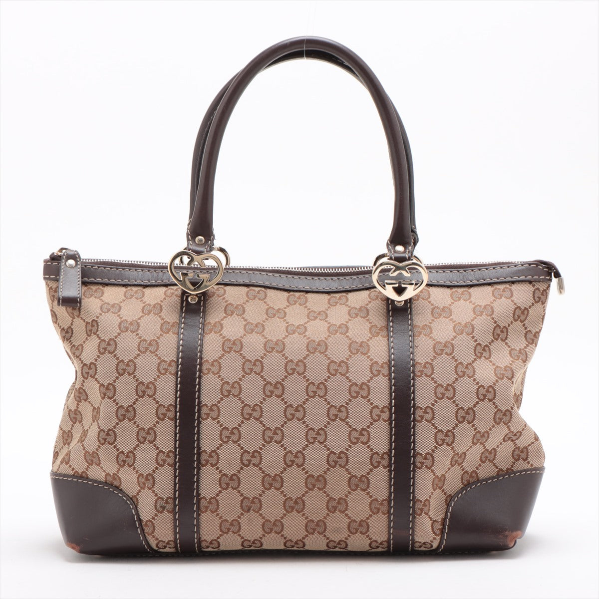 Gucci GG Canvas Canvas & Leather Shoulder bag Beige #2212