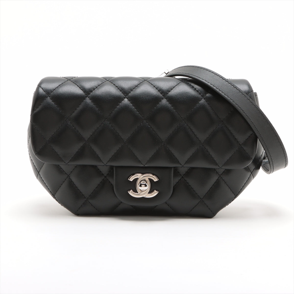 Chanel Matelasse Calfskin Quilted CC Uniform Flap Belt Bag 29367121 #2443