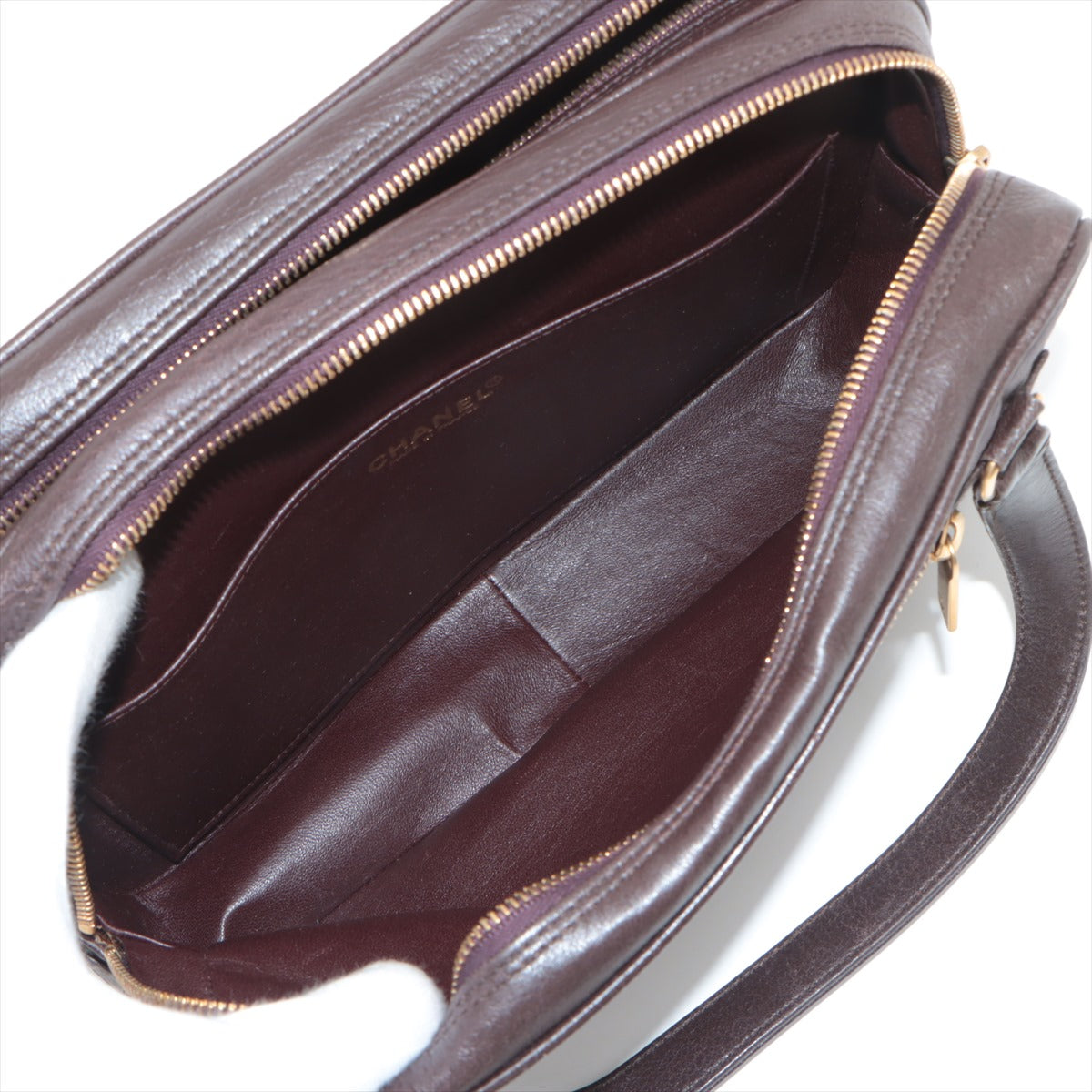 Chanel Chocolate Bar Canvas & Leather Shoulder bag Brown Gold Metal Fittings 7056382 #2430