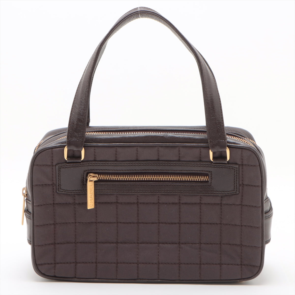 Chanel Chocolate Bar Canvas & Leather Shoulder bag Brown Gold Metal Fittings 7056382 #2430