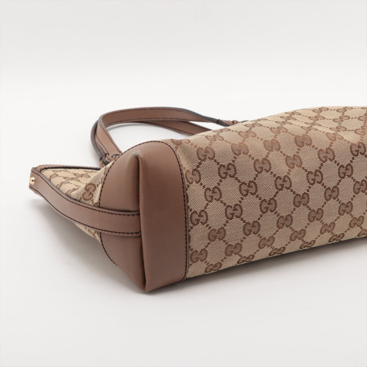Gucci GG Canvas Canvas & Leather Hand bag Beige 269878 #2438