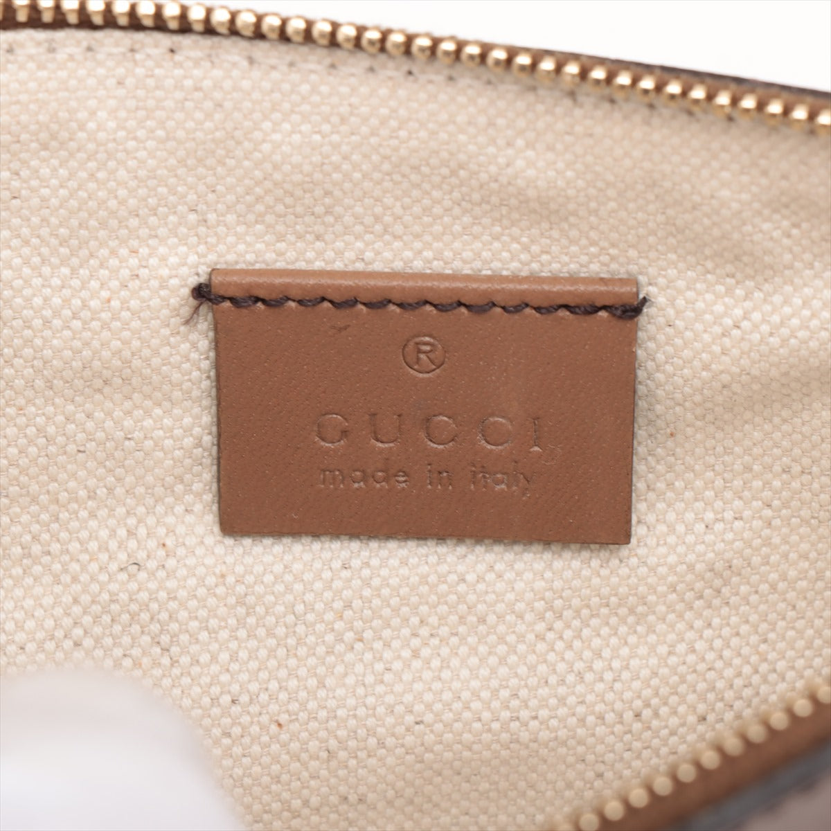 Gucci GG Canvas Canvas & Leather Hand bag Beige 269878 #2438