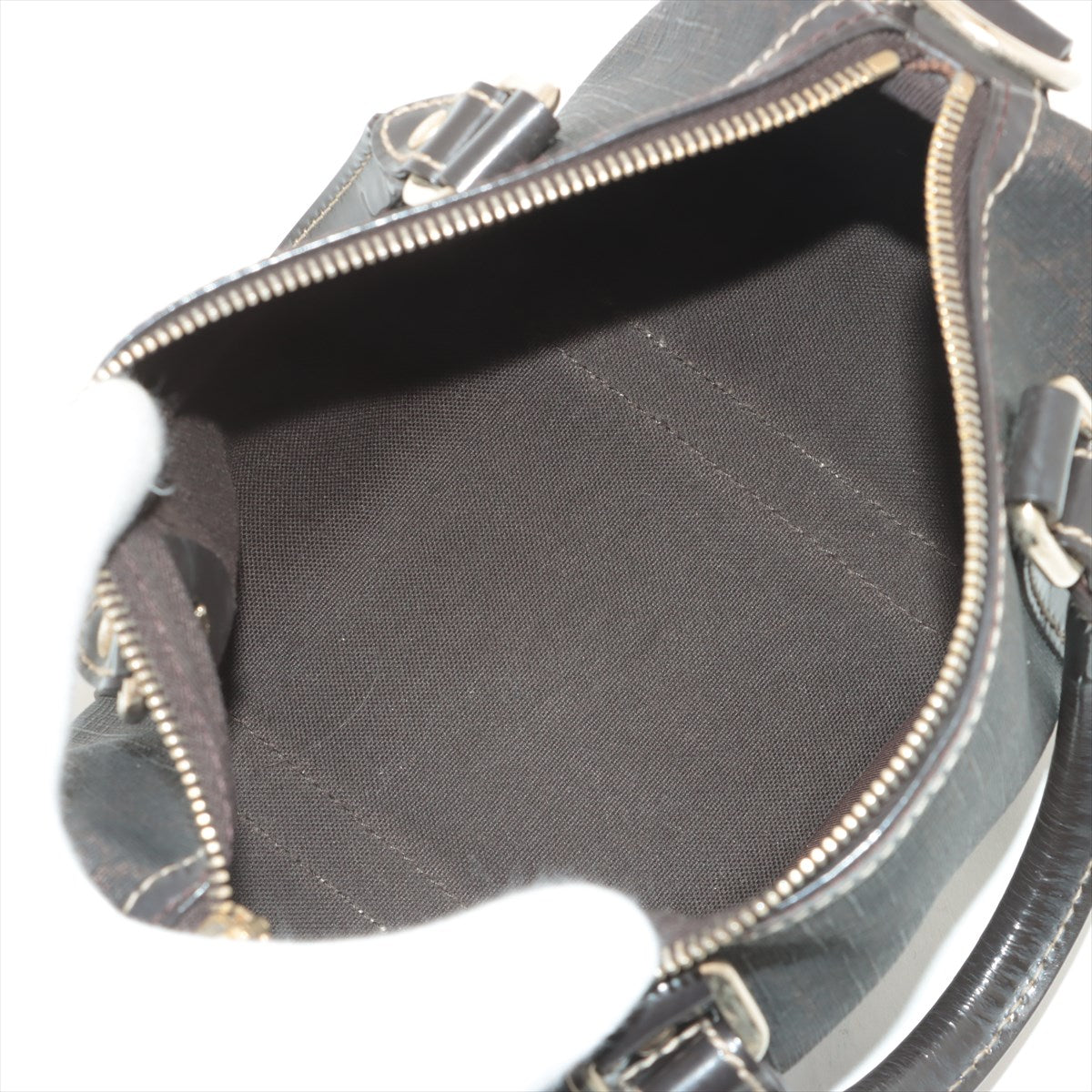 Gucci GG Supreme PVC & leather Mini Boston Bag Brown 193604 #2606