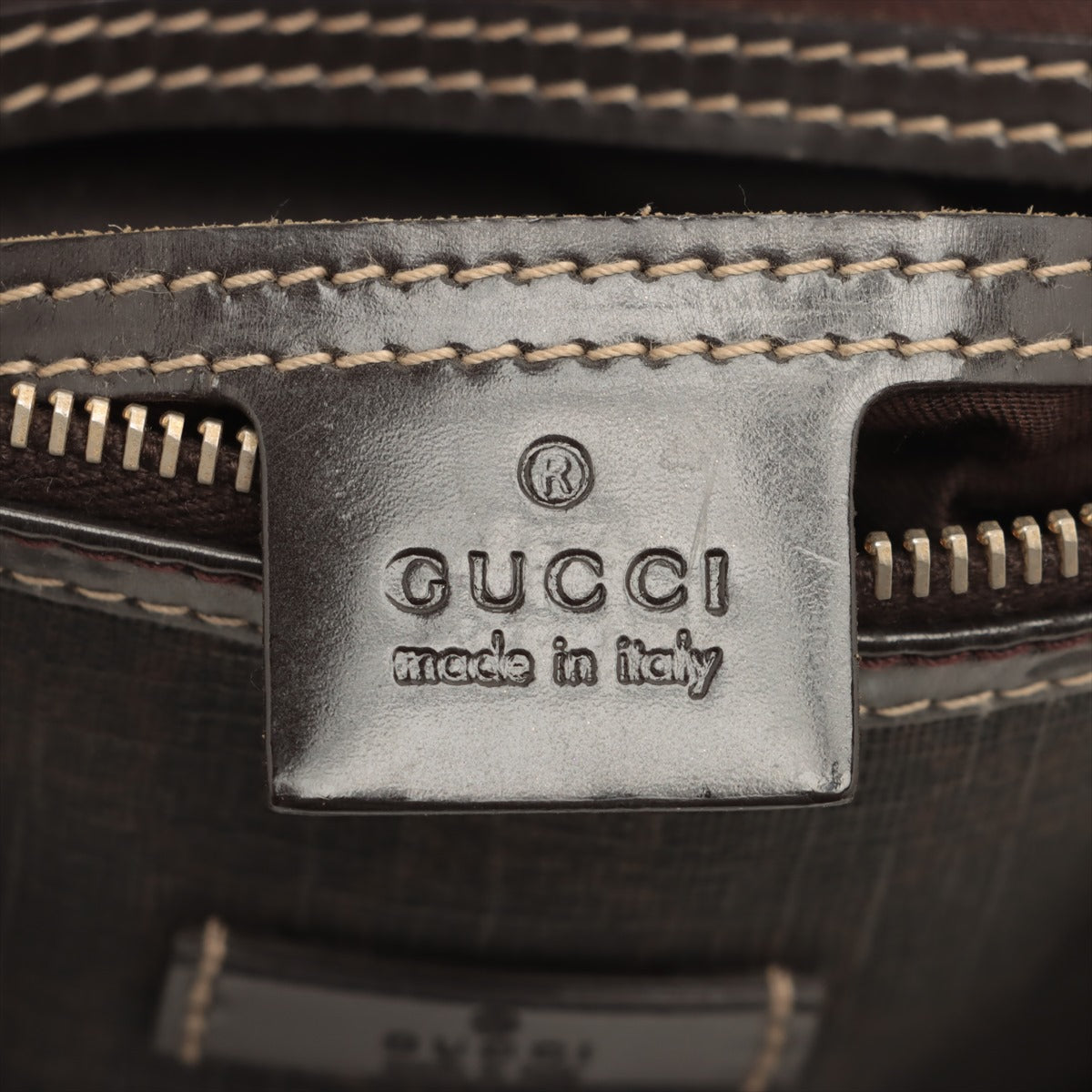 Gucci GG Supreme PVC & leather Mini Boston Bag Brown 193604 #2606